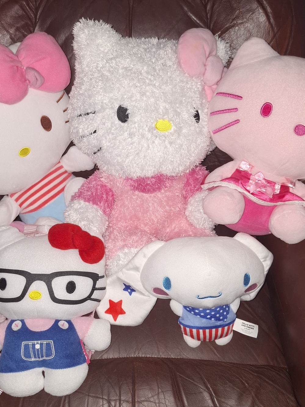 Sanrio HELLO KITTY Plush Character Bundle in Pink, White, Red, Blue